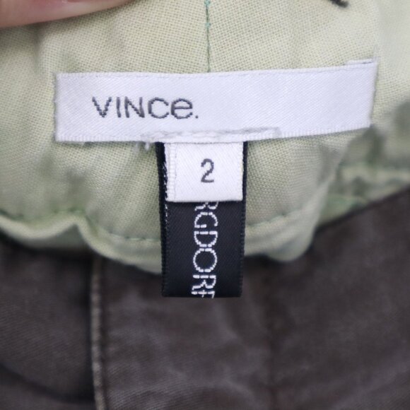 Vince Bermuda Shorts Womens 2 Brown Utilitarian Minimalist Neutral Normcore Long - Picture 2 of 16